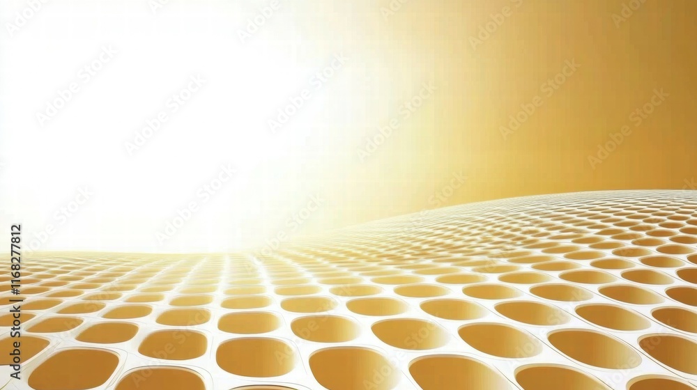 Fototapete Abstract design featuring a grid pattern with a bright light effect in the background.
