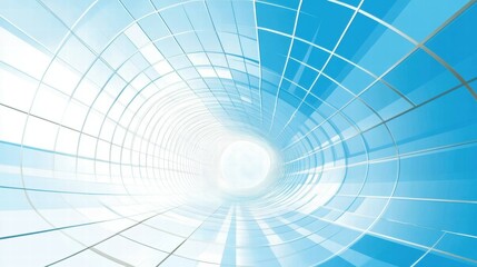 Fototapeta premium A swirling blue tunnel design suggesting depth and movement.