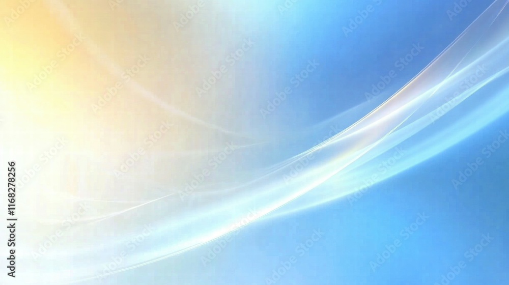 Poster abstract gradient background with soft blue and yellow hues for design purposes.