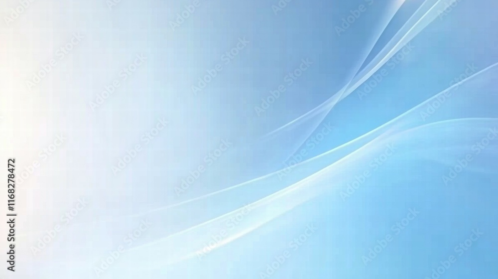 Poster A smooth gradient background with soft blue hues and flowing lines, ideal for presentations.