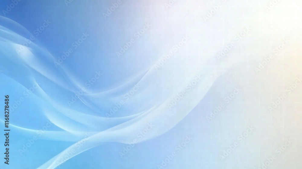 Poster A soft, abstract blue gradient with flowing shapes, creating a calming atmosphere.