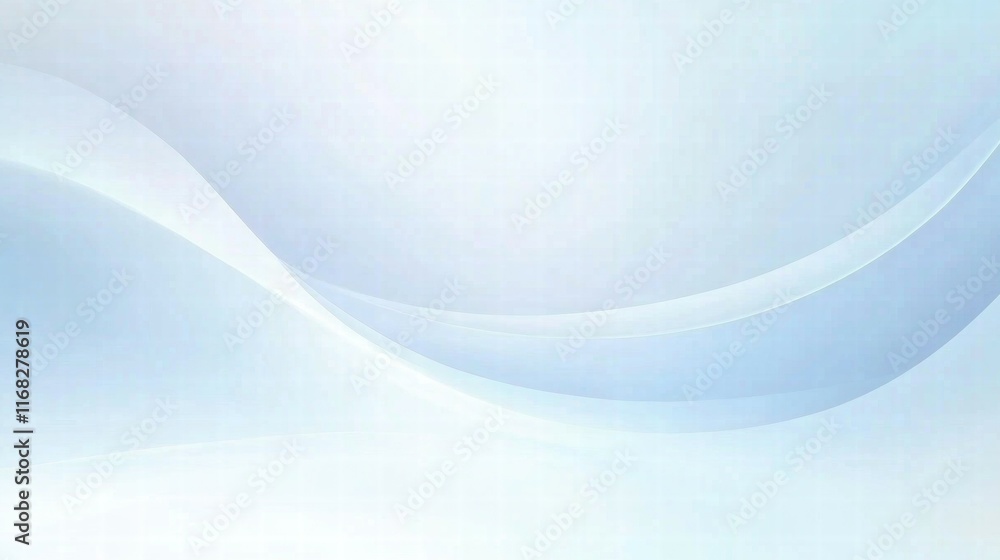 Poster soft blue abstract background with gentle curves, ideal for presentations or digital design.