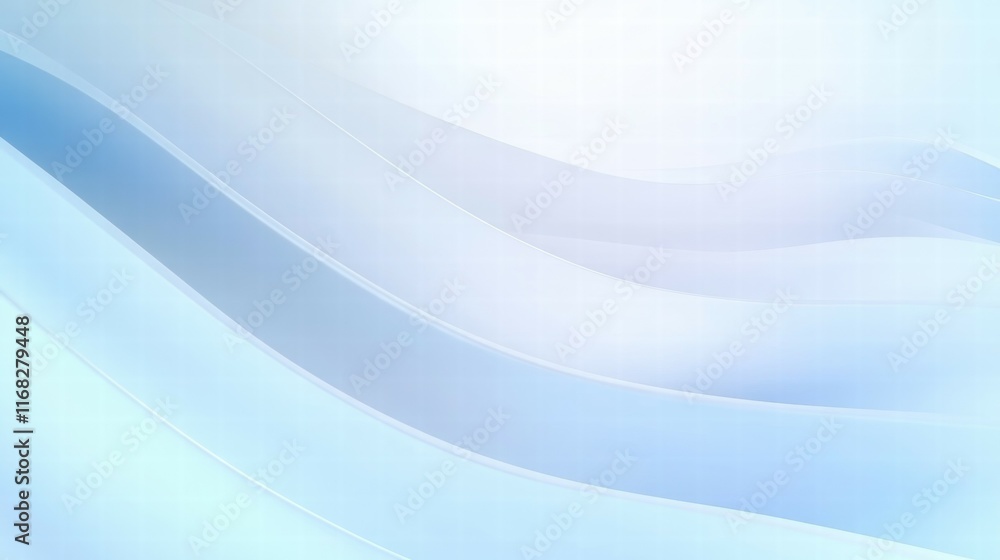 Poster abstract light blue waves creating a soft, serene background.