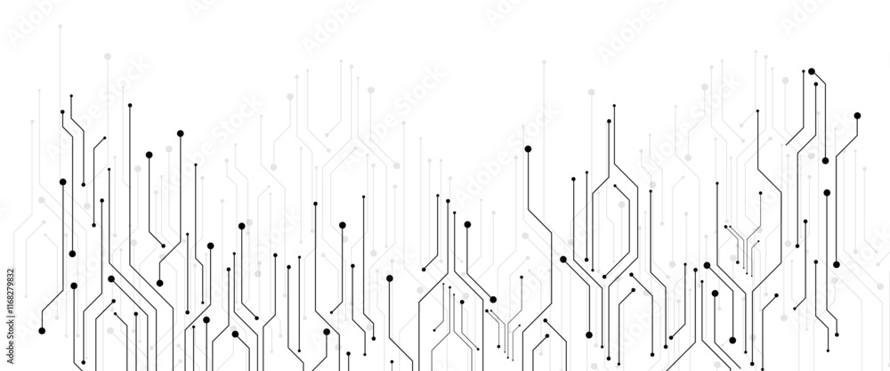 Aufkleber vector abstract technology on a white background. technology black circuit diagram.
