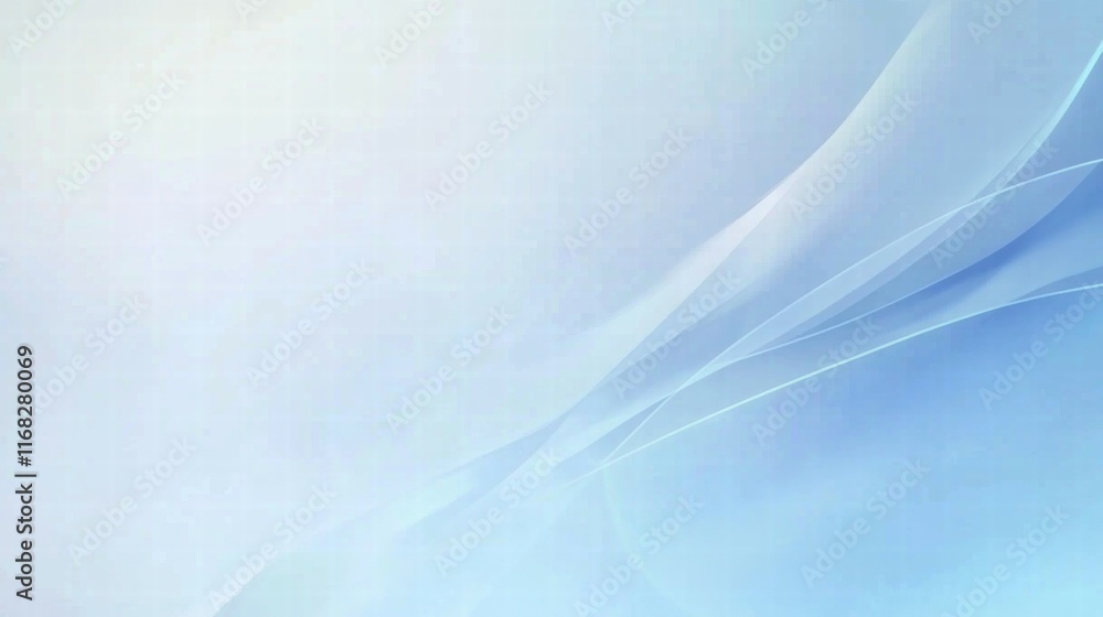 Poster soft blue abstract background with flowing lines, ideal for presentations or digital designs.