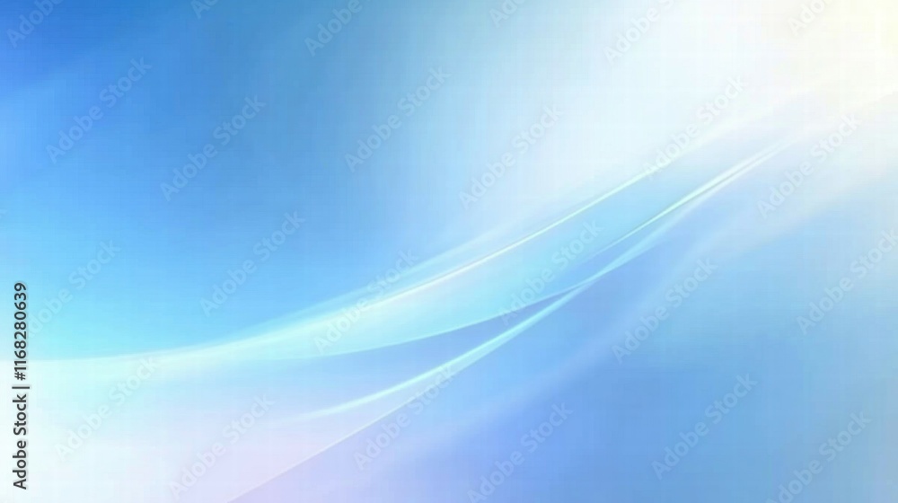 Poster A soft blue abstract background with flowing lines, ideal for digital design and presentations.