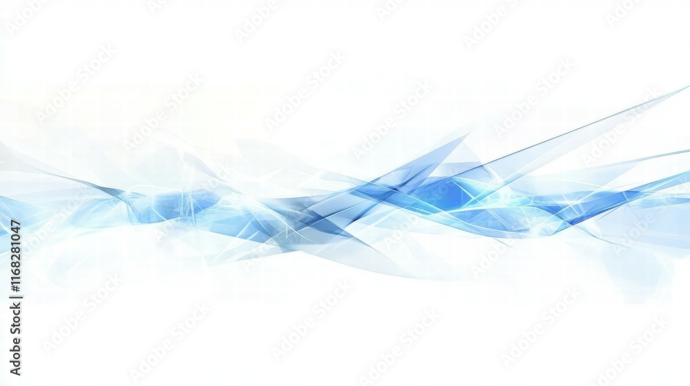 Poster abstract blue wave design with a light background, ideal for digital art or graphic resources.