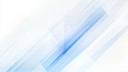 Obraz premium Abstract blue and white geometric background with layered shapes and gradients.