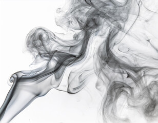 Fototapeta premium Black smoke on white background
