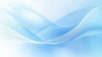 Soft blue abstract waves create a calming and serene background.