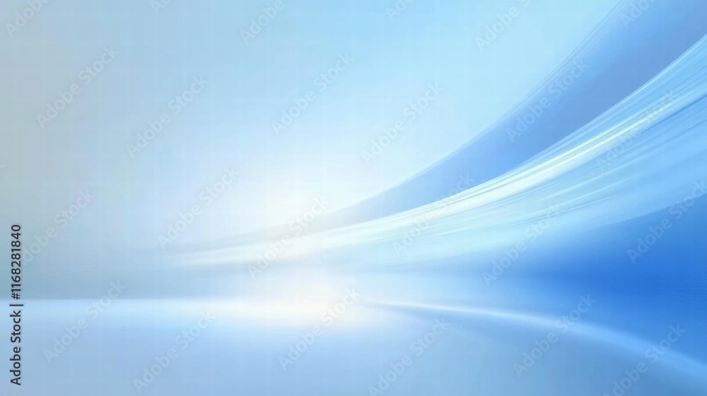 Poster soft blue gradient background with smooth curves, ideal for digital designs and presentations.