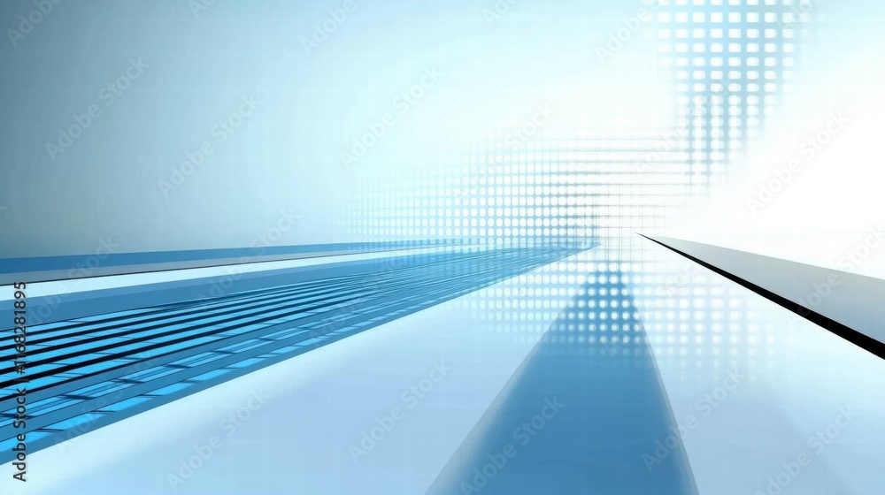 Poster abstract digital background with blue tones and geometric patterns.