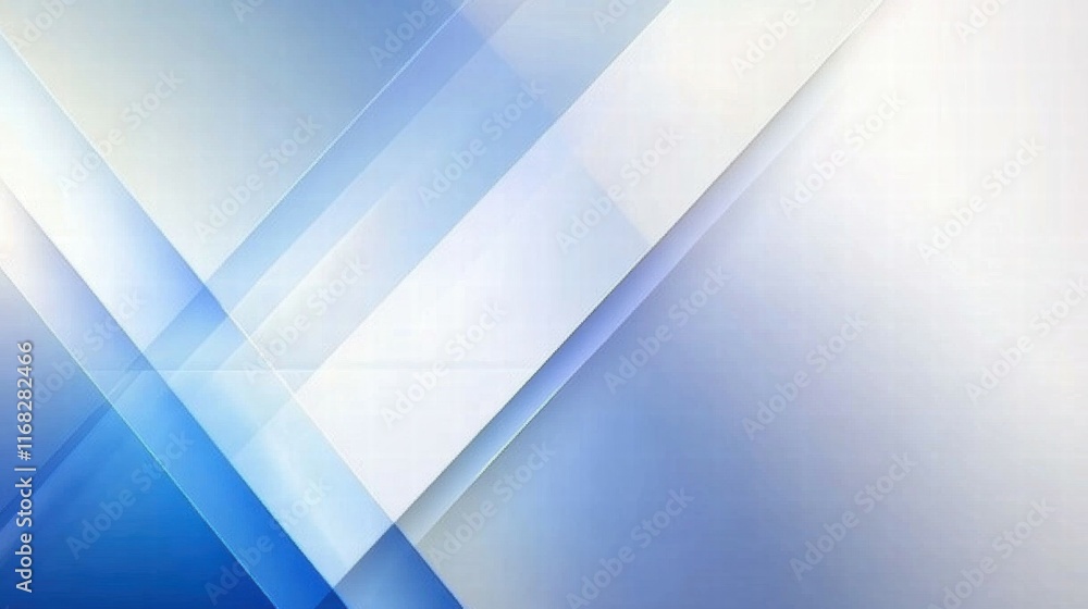Aufkleber abstract blue geometric design with layered shapes and gradients.