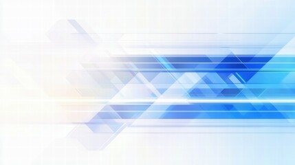 Abstract blue geometric background with light effects for design and presentations.