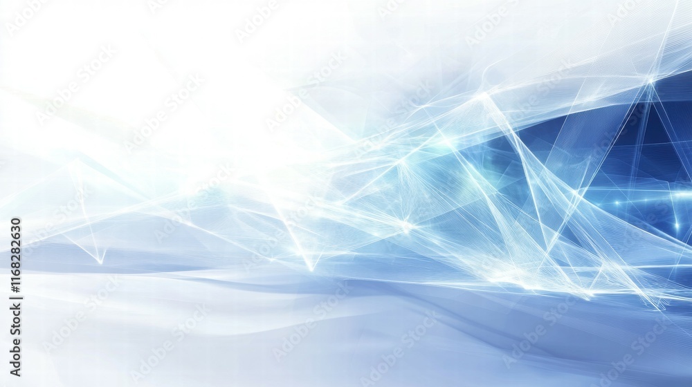 Poster abstract digital background with light effects and geometric lines.