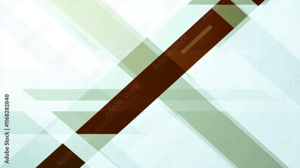 Aufkleber abstract geometric design with overlapping shapes in muted colors.