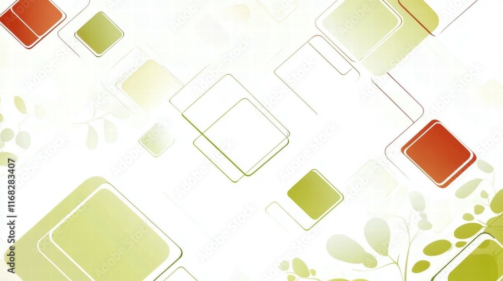 Poster abstract design featuring geometric shapes and soft colors, ideal for backgrounds or presentations.
