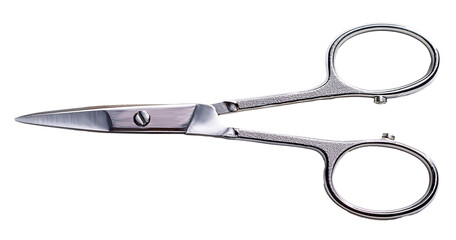 metal silver scissors isolated on white background