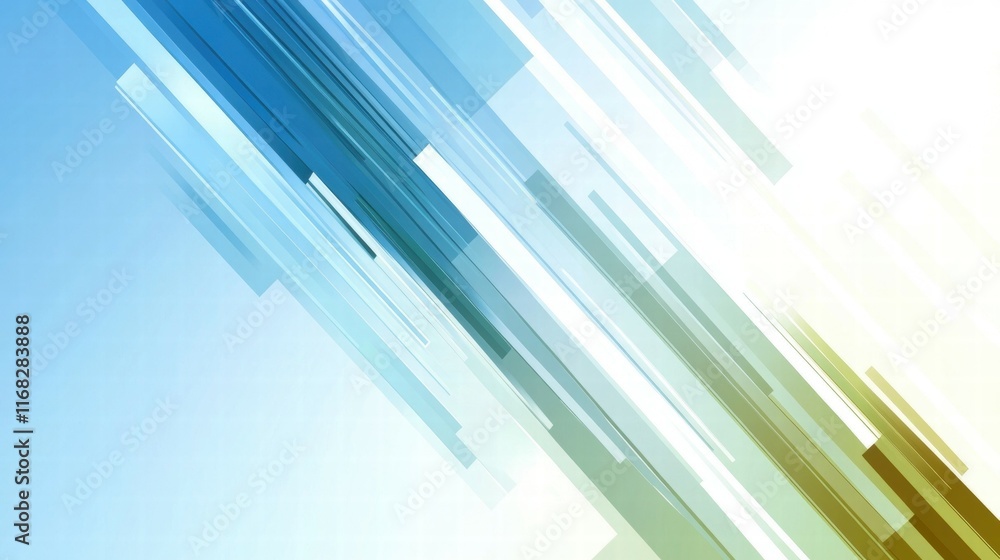Aufkleber Abstract design featuring diagonal lines in blue and green tones, creating a dynamic background.