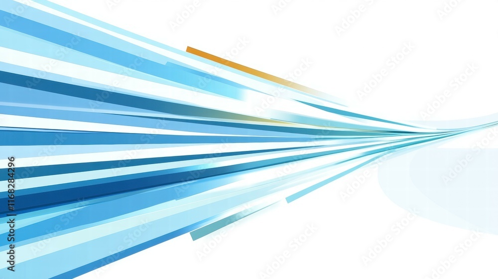 Aufkleber Abstract design with blue lines creating a sense of motion and depth.