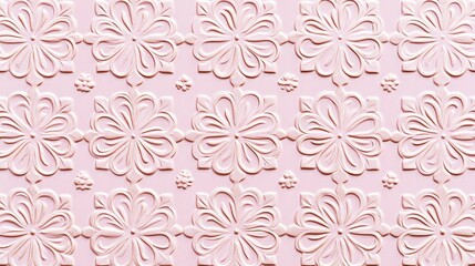 Soft rose gold filigree patterns on a pastel blush pink background, offering a modern luxury vibe.