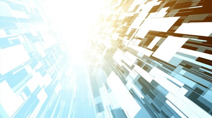 Fototapeta premium Abstract digital background with dynamic lines and light effects.