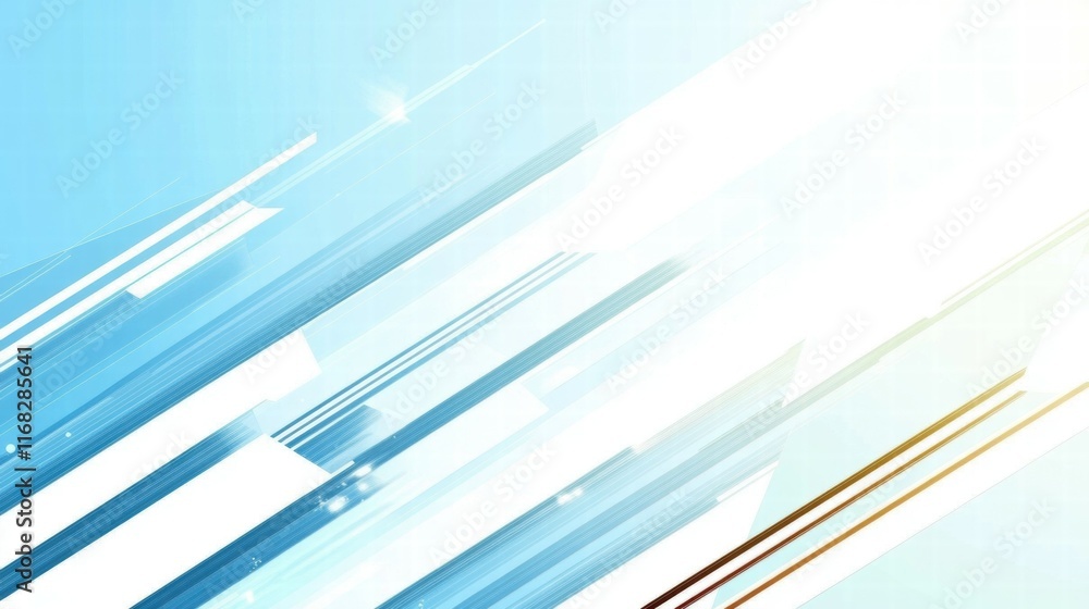 Leinwandbilder abstract blue and white background with dynamic lines and light effects.