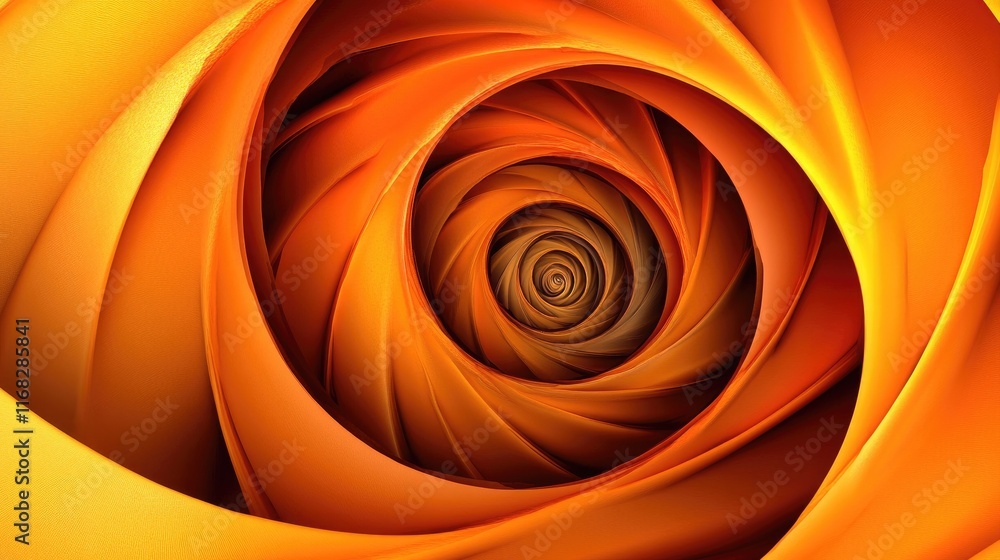 Poster abstract d spirals forming a tunnel-like effect with smooth gradients and shadows.
