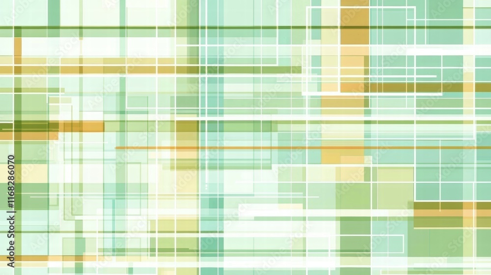 Poster abstract geometric pattern in soft colors, conveying a modern and digital aesthetic.