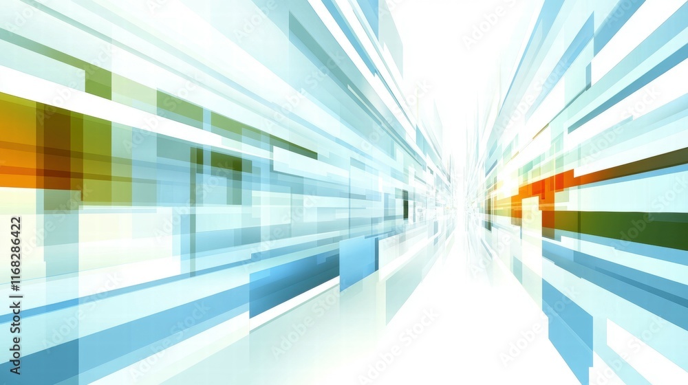 Aufkleber Abstract digital design with dynamic lines and shapes creating a sense of movement.
