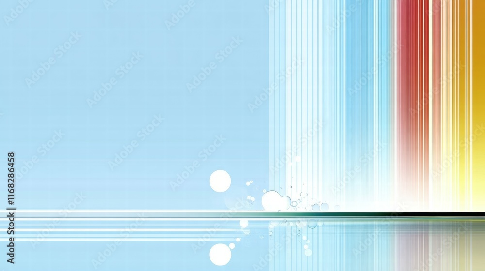 Aufkleber Abstract design with soft colors and lines, creating a calm and modern aesthetic.