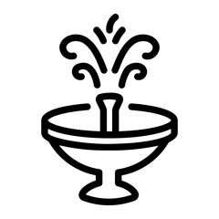fountain Line Icon