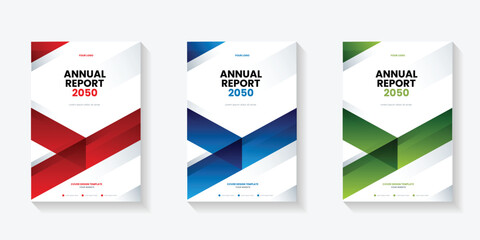 Modern folding ribbon theme book cover template in gradient color. A4 size book cover template for annual report, magazine, booklet, proposal, portfolio, brochure, poster