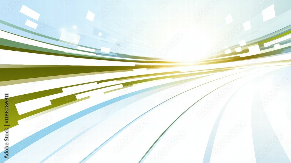 Poster Abstract background with dynamic lines and light, suitable for technology or business themes.