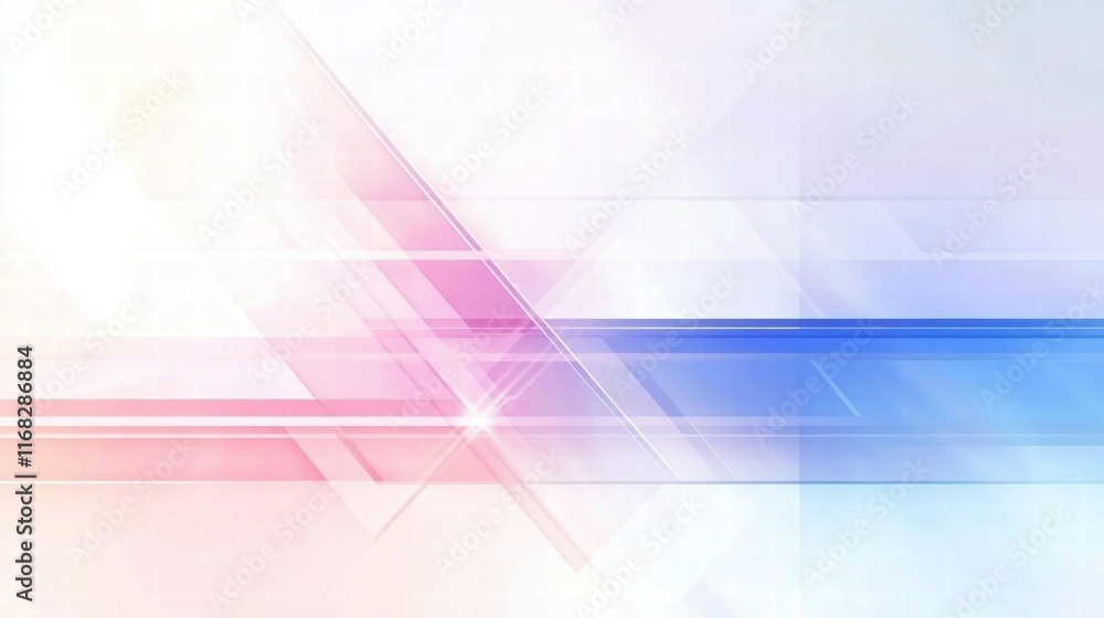 Poster Abstract geometric design with soft colors and light effects for digital backgrounds.