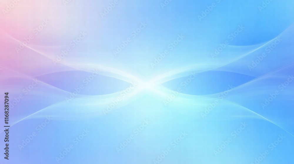 Aufkleber A soft gradient background blending blue and pink hues with flowing abstract shapes.