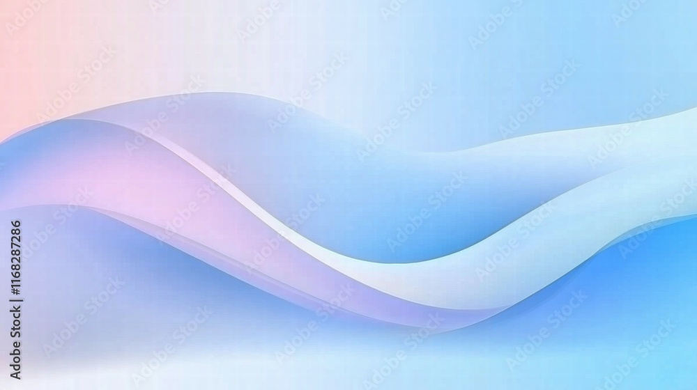Poster A smooth gradient of soft colors creating a calm, abstract wave effect.