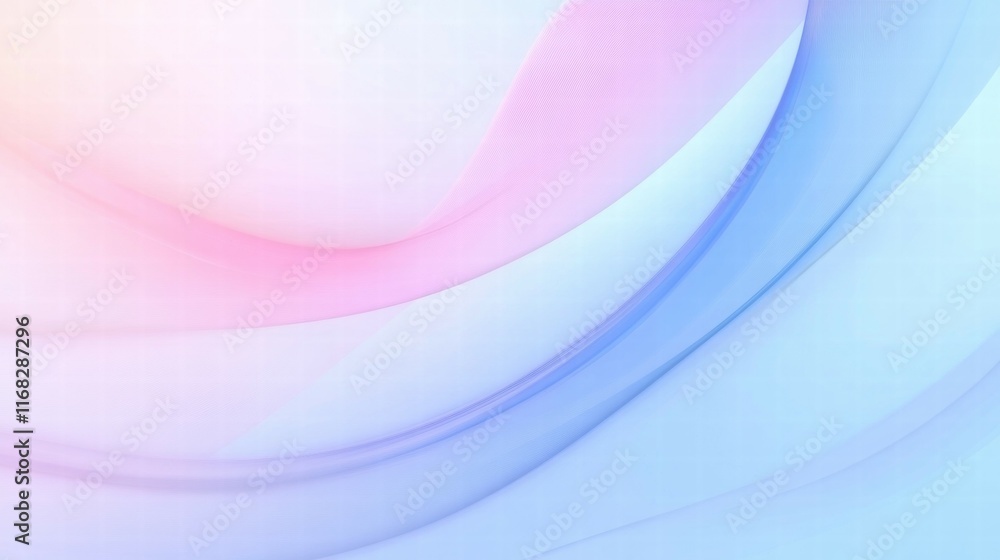 Poster Soft gradient waves in pastel colors create a calming and modern background.