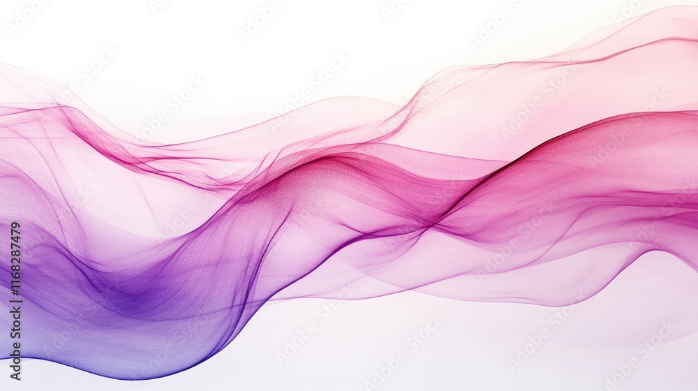Poster abstract wave pattern in gradient pink and purple tones with flowing curves. modern and trendy for d