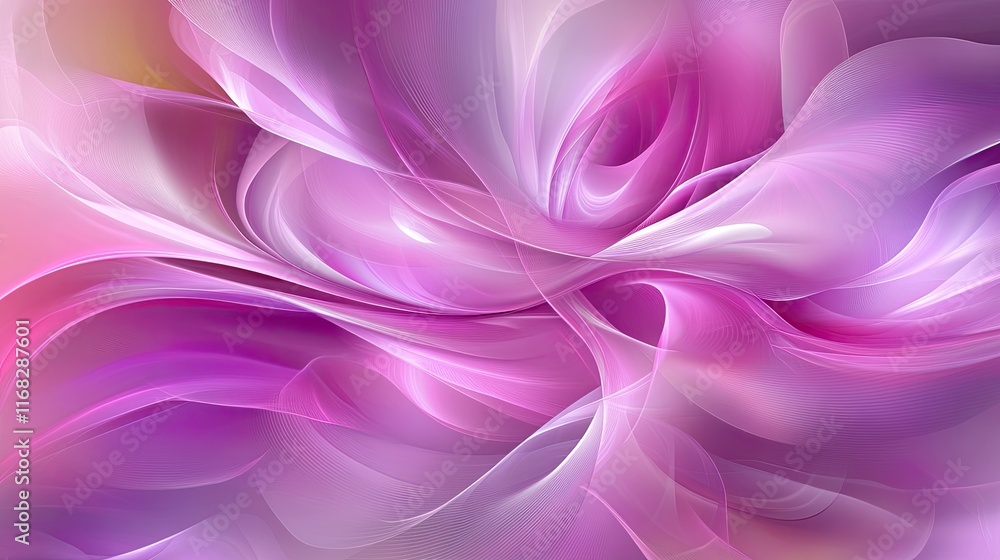 Poster abstract wave pattern in gradient pink and purple tones with flowing curves. modern and trendy for d
