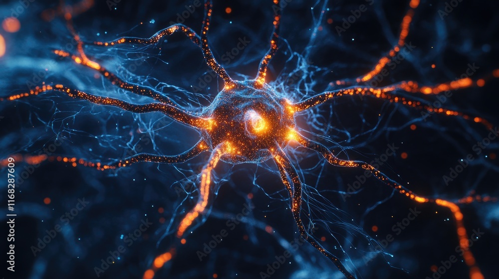 Poster ai-inspired neural net visual with glowing nodes and connections against a blue-black gradient.