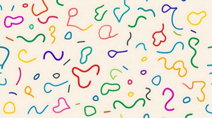 A Playful Abstract Pattern of Colorful Dots and Shapes for Creative Design Projects