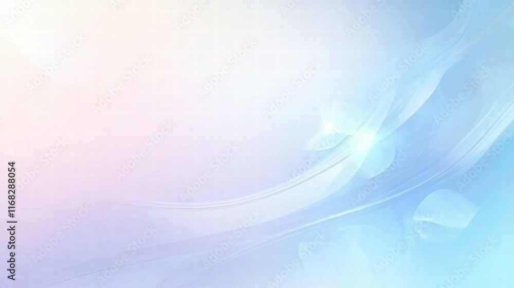 Poster Soft gradient background with abstract curves, suitable for presentations or digital designs.