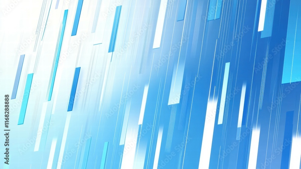 Poster Abstract blue gradient background with vertical lines for design and digital use.