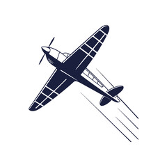 Airplane Flying silhouette flat vector