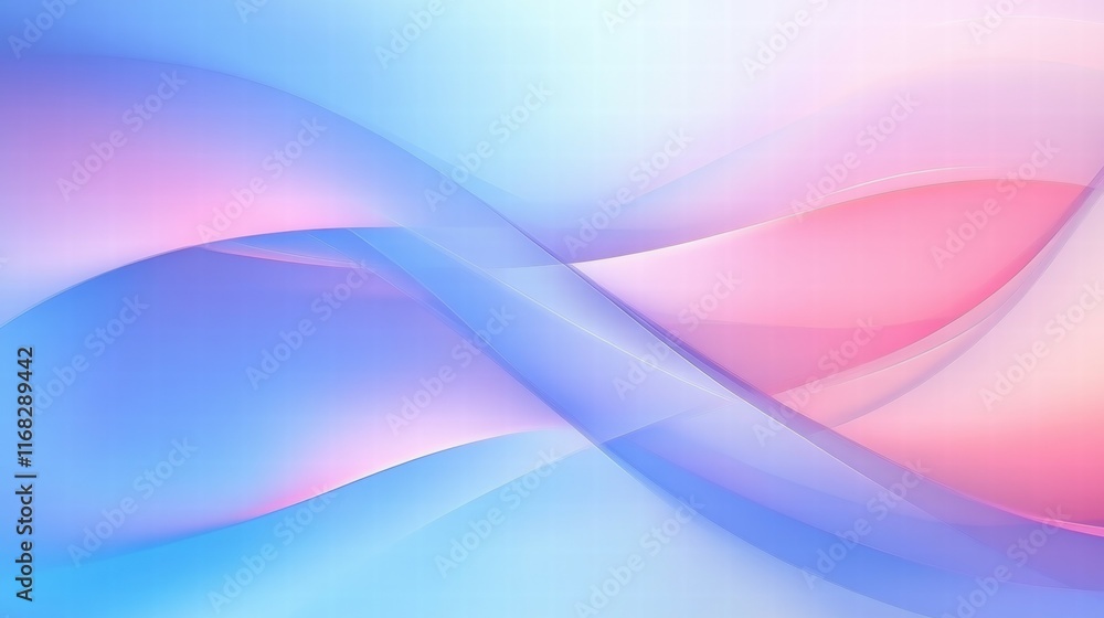 Poster a smooth gradient background with flowing lines in pink and blue hues, ideal for digital design.