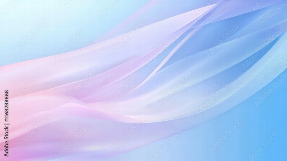 Poster soft, flowing pastel fabric waves create a tranquil and calming background.