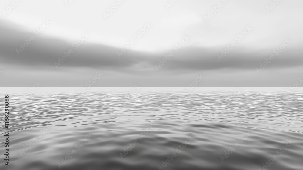 Poster a soft, overcast sky with light gray clouds, creating a muted, peaceful background ideal for minimal