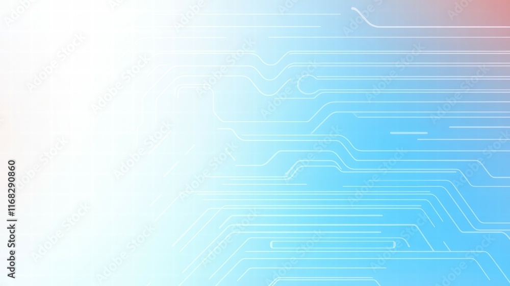 Aufkleber abstract blue background with circuit-like lines, suitable for technology themes.