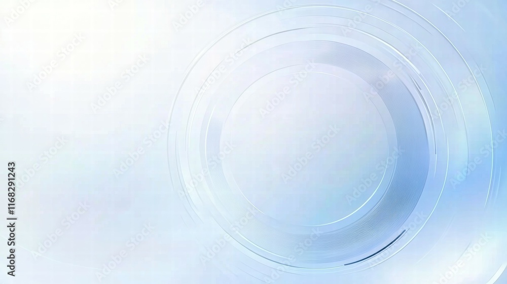 Poster Abstract blue background with circular patterns, suitable for graphic design or presentations.